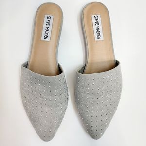 Steve Madden Women's Gray  Studded Trace Mule Size 8